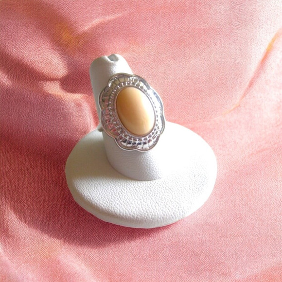 Vintage Avon Silvery Sands Ring Silver-plate 1986 - Picture 3 of 5
